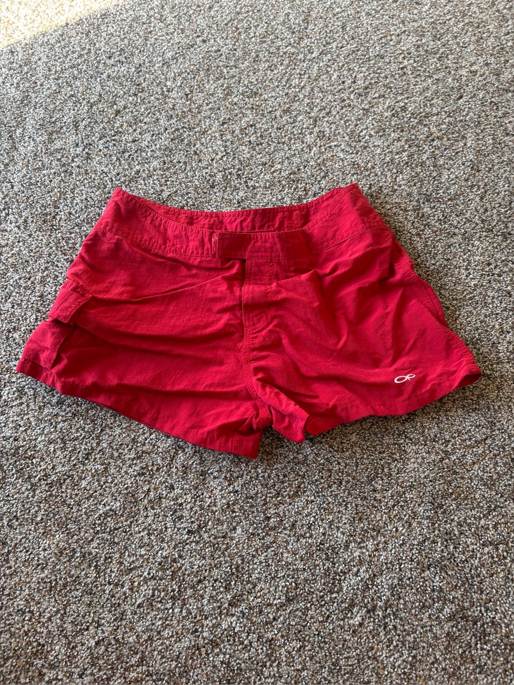 OP Ocean Pacific Red Surf Cargo Shorts Womens Small Y2K